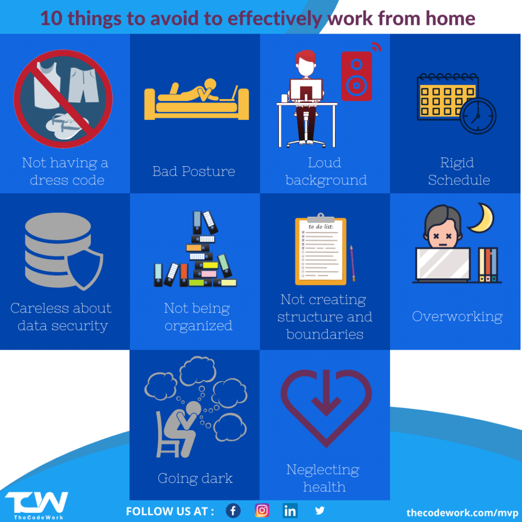 10 things to avoid while working from home by TheCodeWork