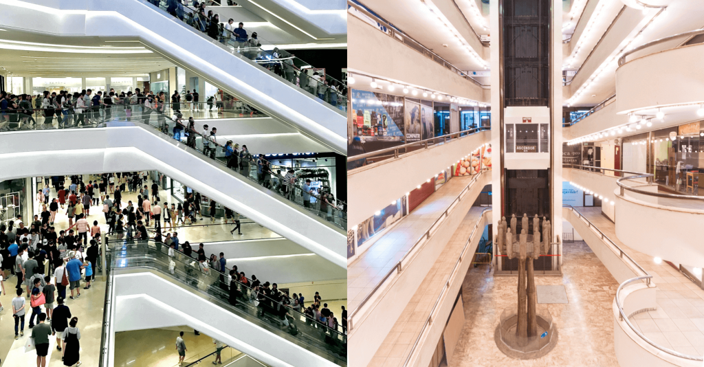 before and after effect of covid 19 in malls by TheCodeWork