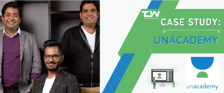 unacademy founders in a single image and its case study