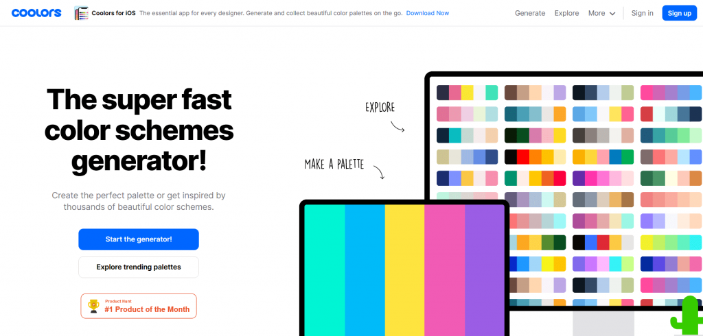 free resources of Color Scheme Generators coolors