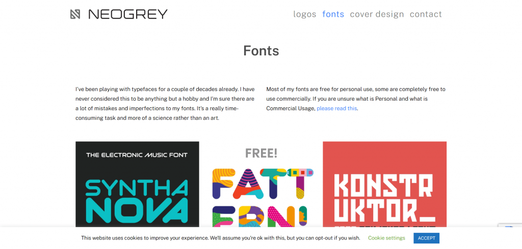 Free resources of fonts by neogrey