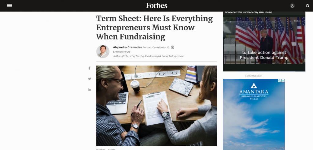 tech website by Fortune magazine - Term Sheet