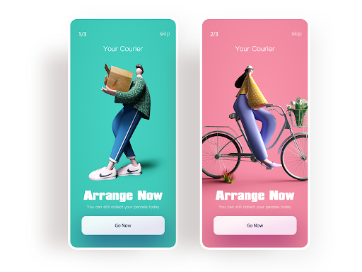 3D illustrations for UI/UX