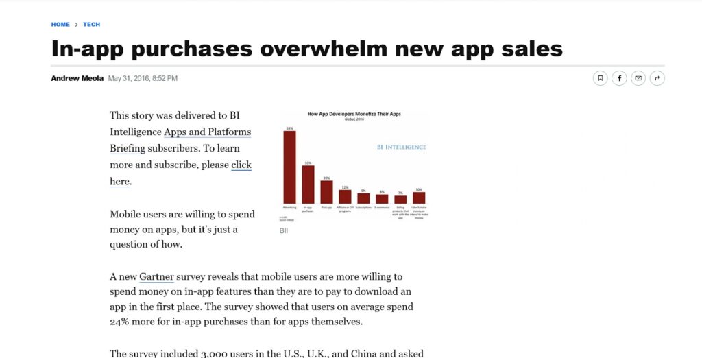 In-app purchases (and freemium models)