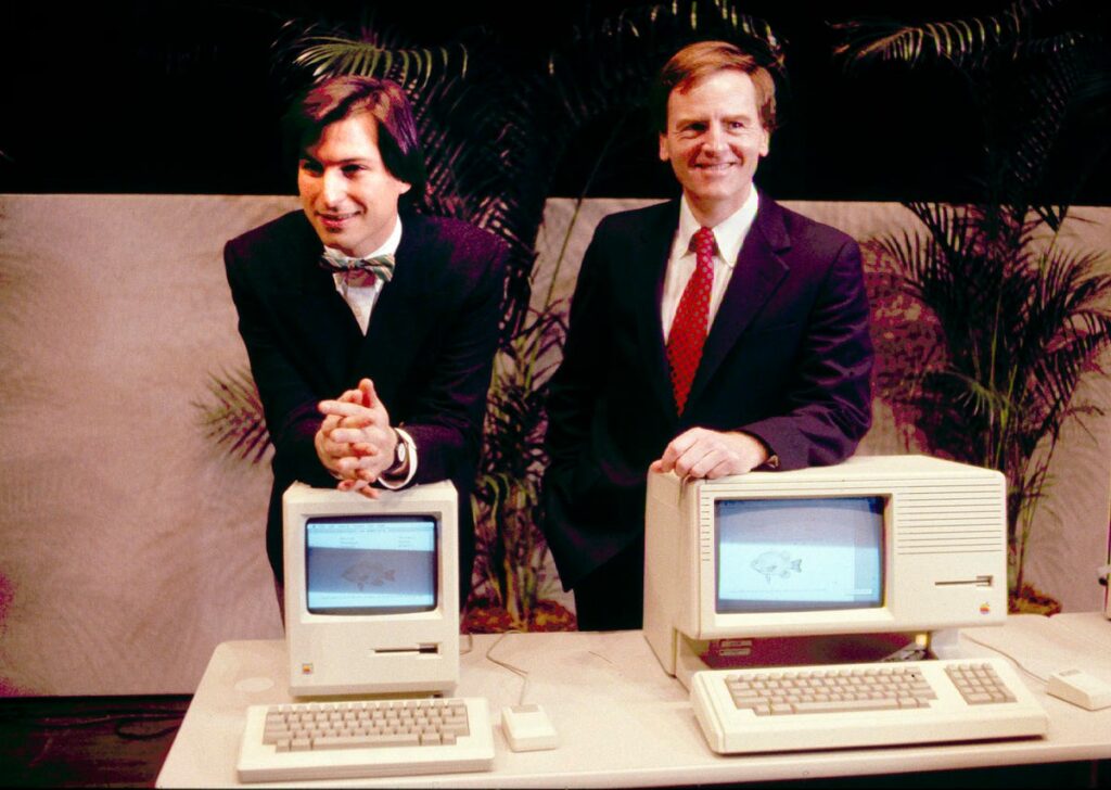 Steve Jobs and John Scully.