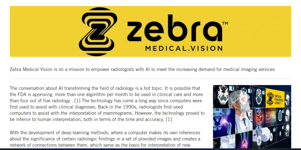 Zebra Medical Vision's Radiology AI: