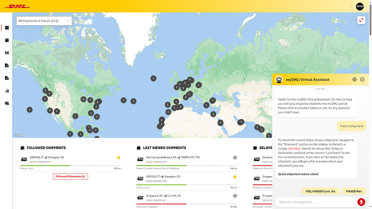 DHL chatbot